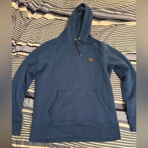 Abercrombie and Fitch blue hoodie with fur like insulation